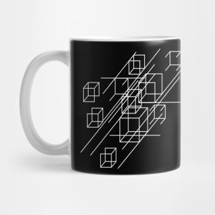 geometric opart squares composition Mug